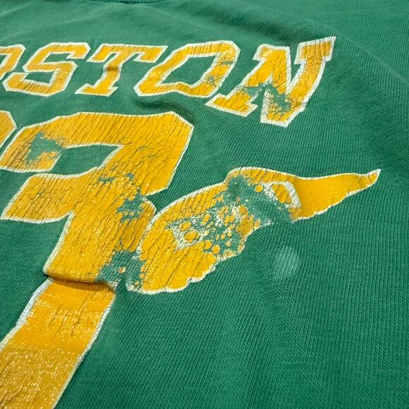 Vintage Boston Celtics 33 Tee – “Terry Loves Larry” – Green/Yellow – Vntg Sz M/L - Picture 8 of 8